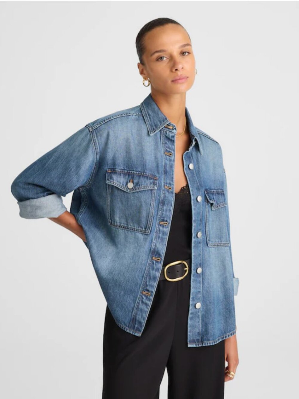 Madewell denim oversized shirt jacket
